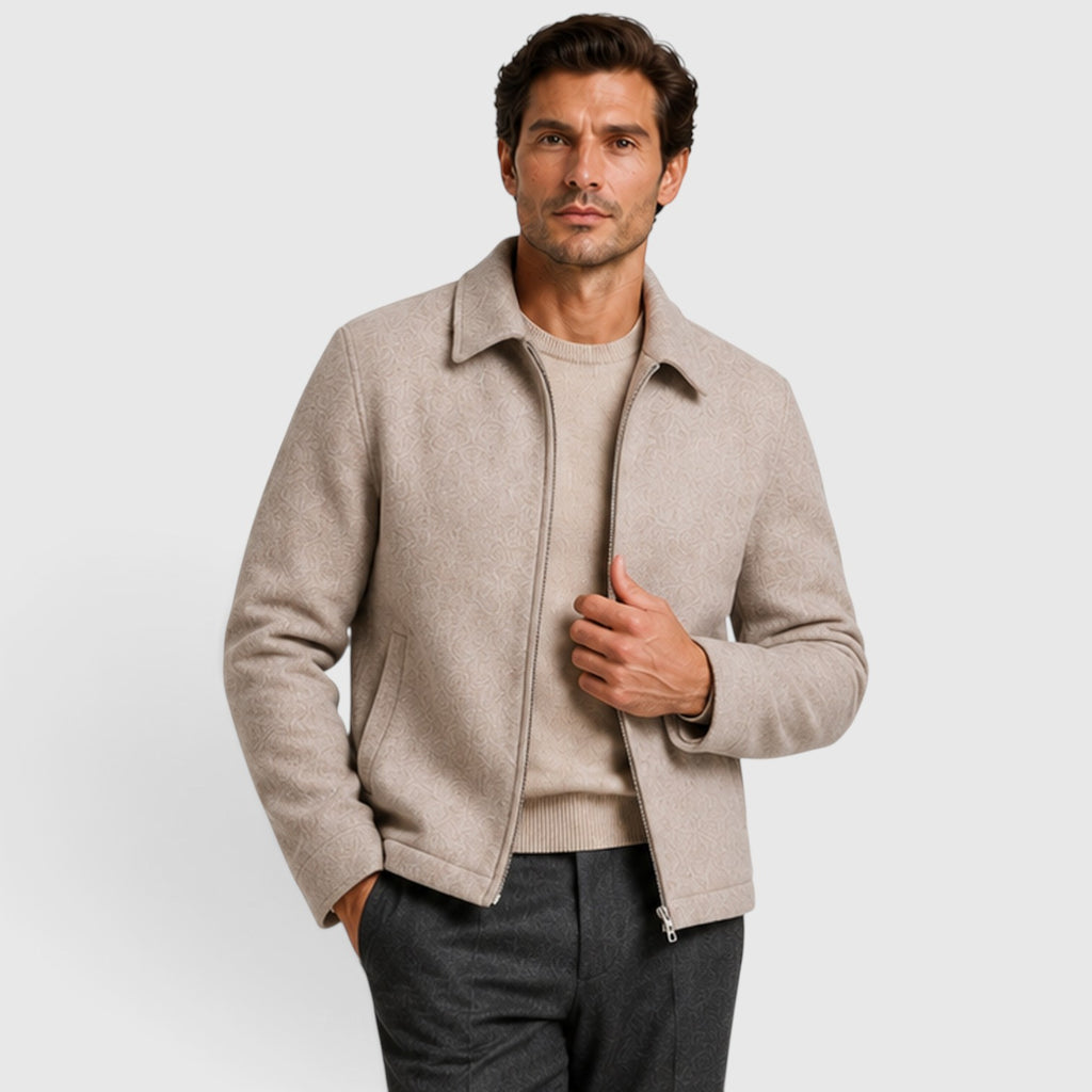 Monvaline | Men’s Full-Zip Jacket with Collar for Everyday Comfort