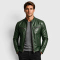 Monvaline | Men’s Genuine Leather Jacket - Lightweight Vintage Fall Outerwear