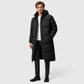 Monvaline | Men’s Hooded Long Puffer Coat for Cold Weather Protection