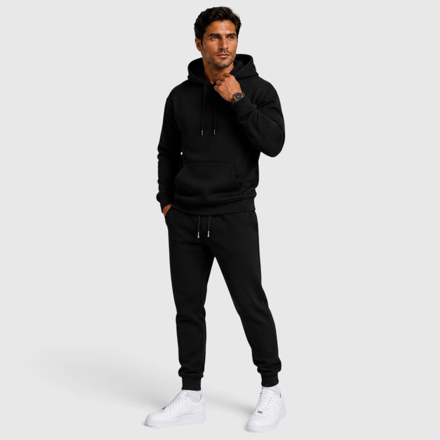 Monvaline | Men’s Hoodie & Jogger Set – Relaxed Casual Tracksuit