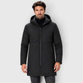 Monvaline | Men’s Insulated Winter Coat – Hooded Mid-Length Jacket