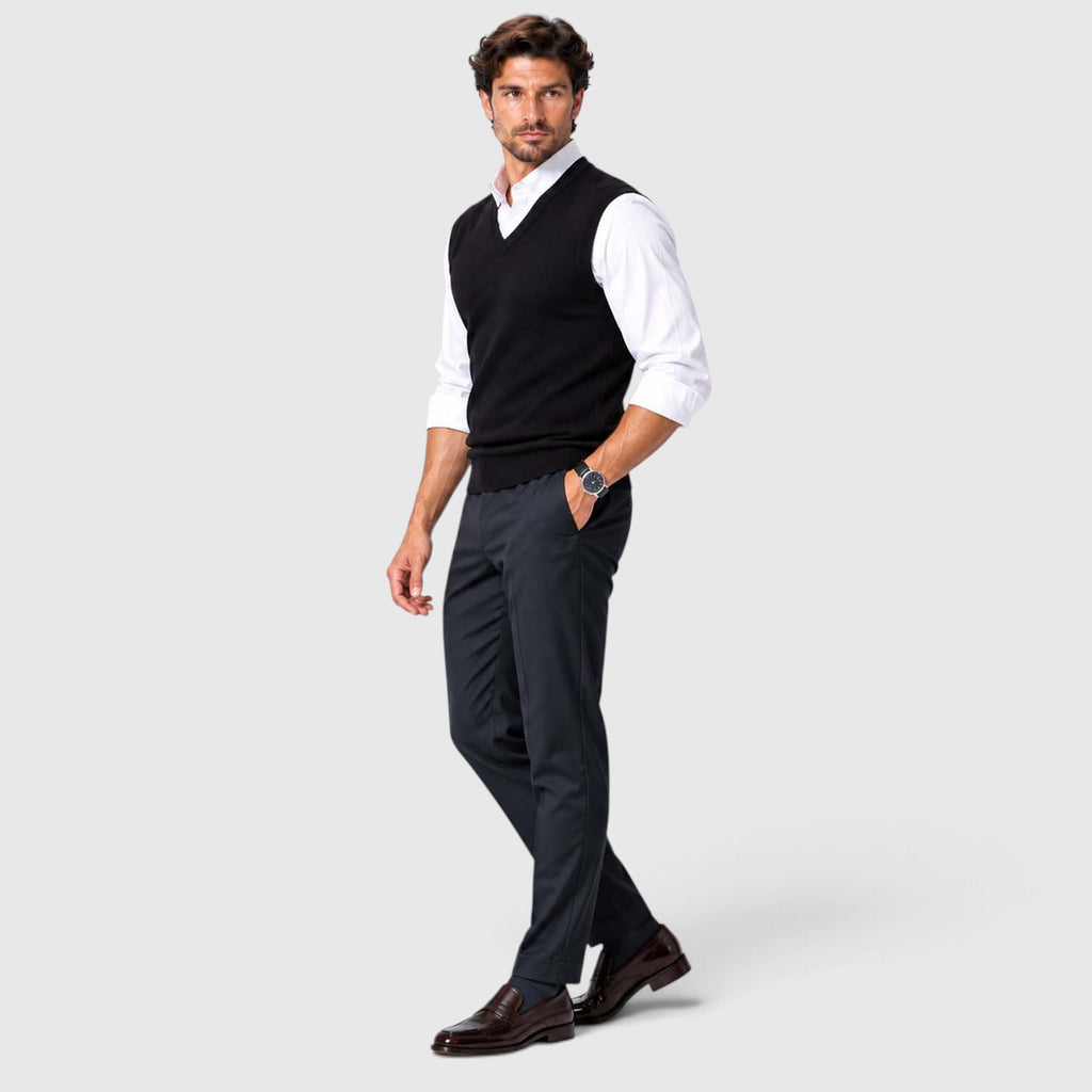 Monvaline | Men’s Knit Sweater Vest for Shirts and Smart Casual Wear