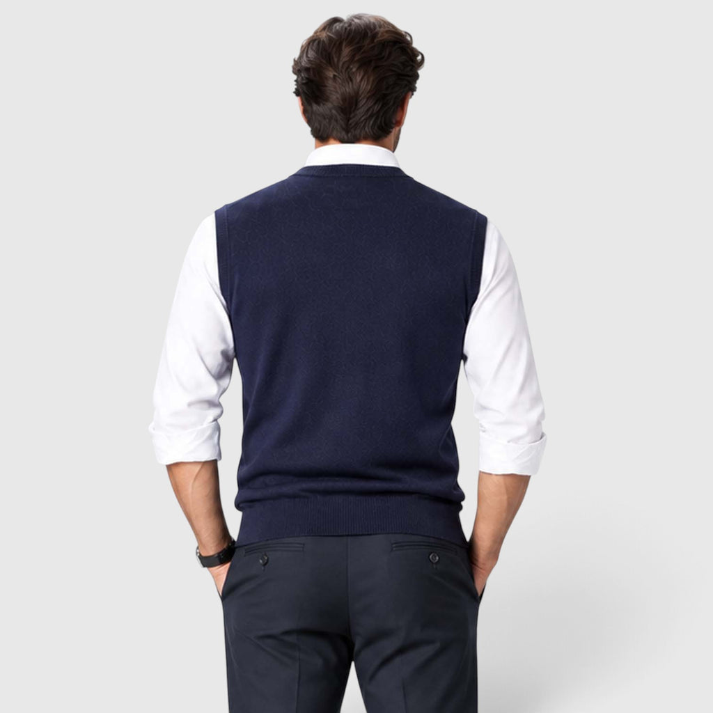 Monvaline | Men’s Knit Sweater Vest for Shirts and Smart Casual Wear