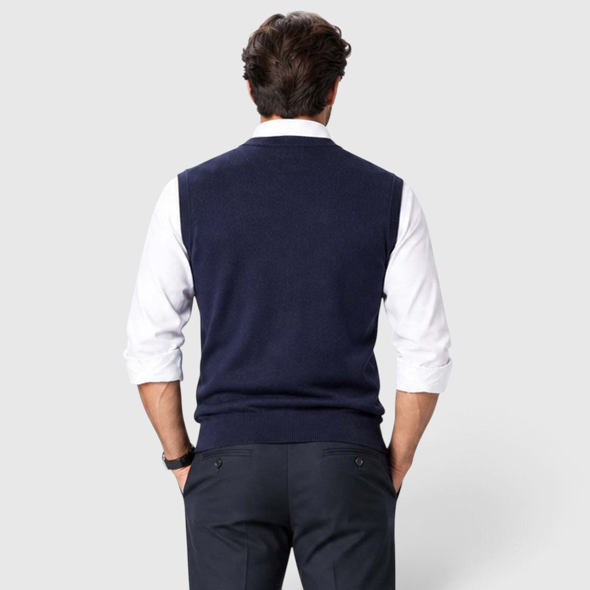 Monvaline | Men’s Knit Sweater Vest for Shirts and Smart Casual Wear