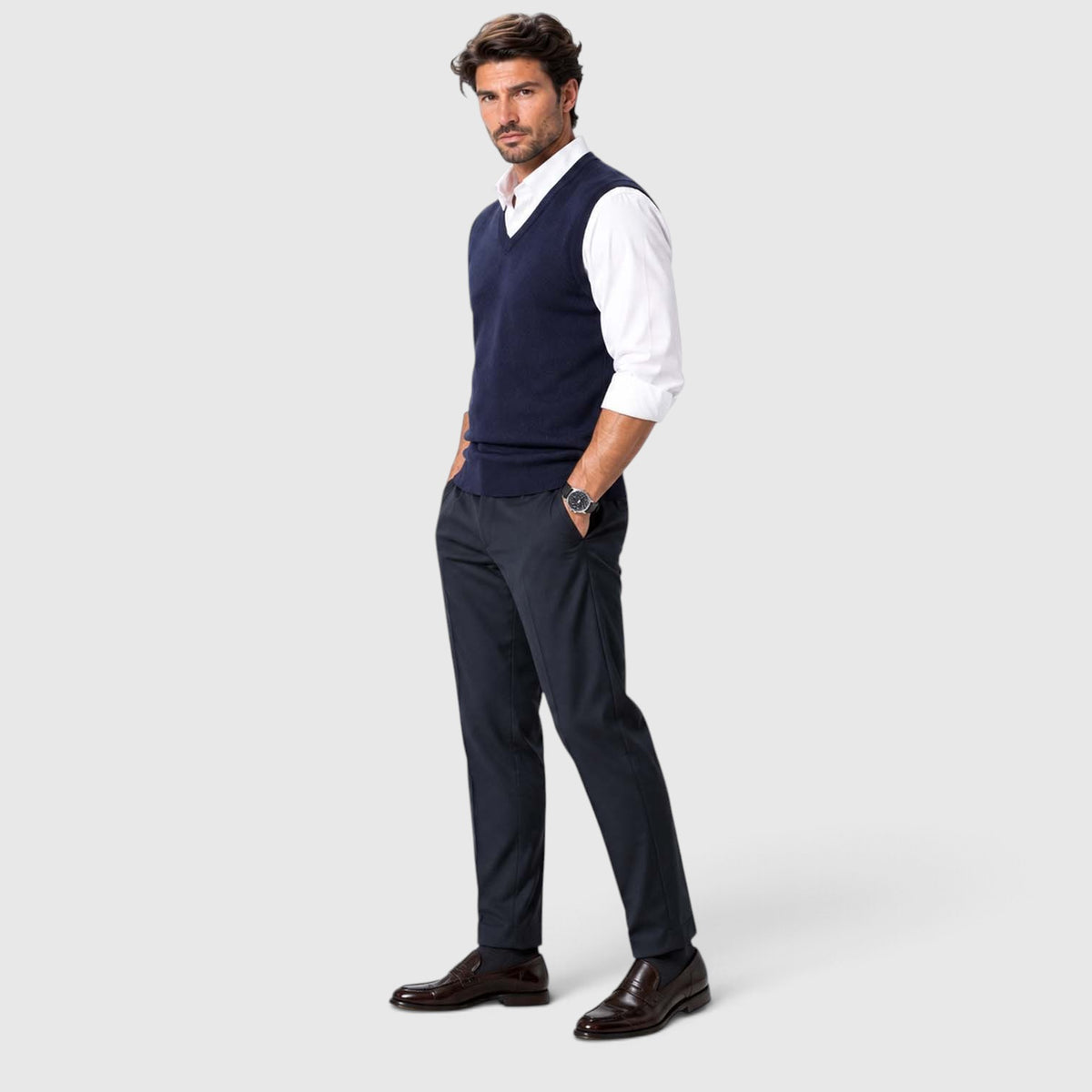 Monvaline | Men’s Knit Sweater Vest for Shirts and Smart Casual Wear