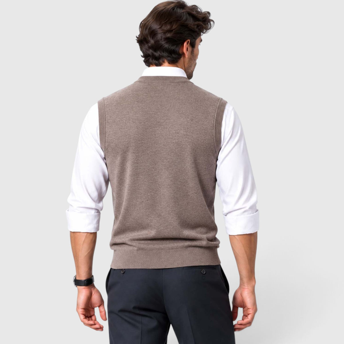Monvaline | Men’s Knit Sweater Vest for Shirts and Smart Casual Wear
