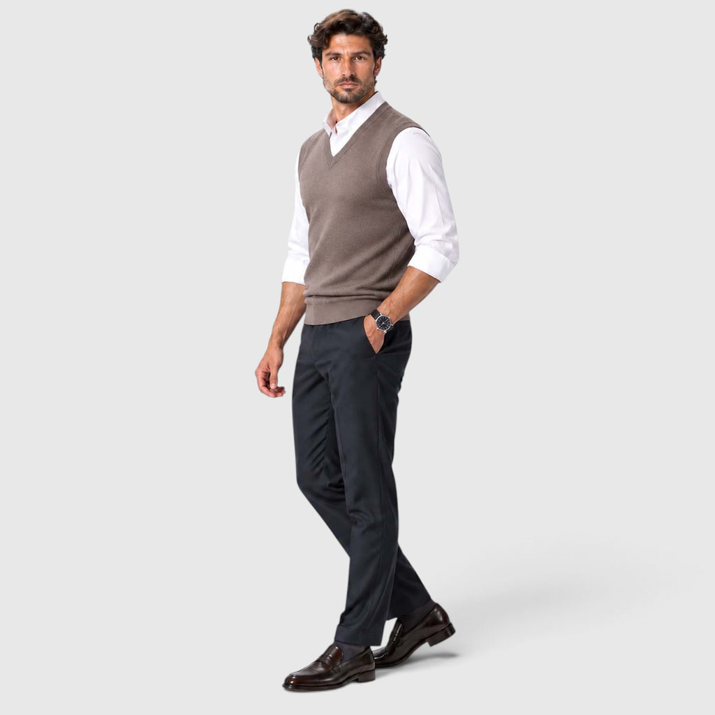 Monvaline | Men’s Knit Sweater Vest for Shirts and Smart Casual Wear
