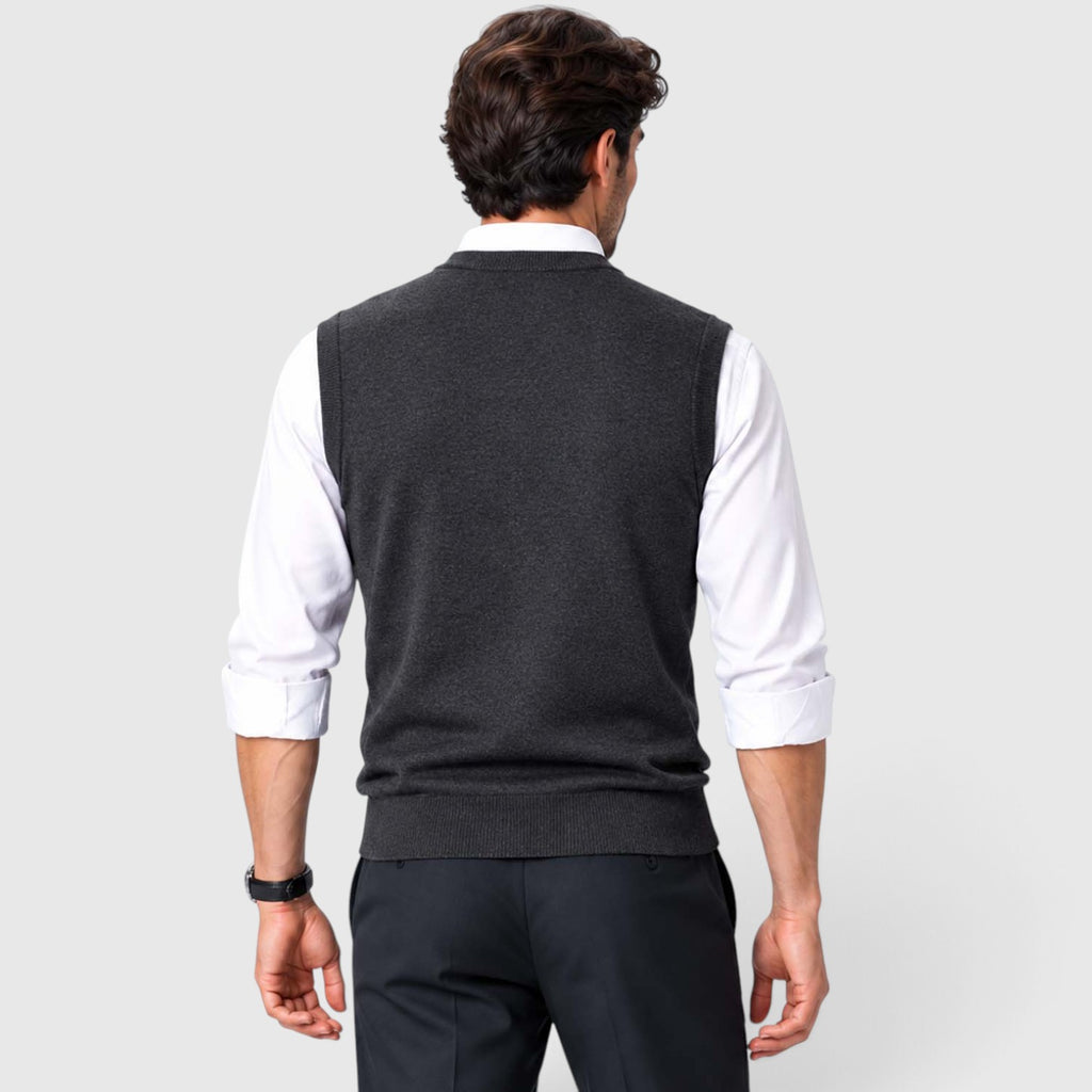Monvaline | Men’s Knit Sweater Vest for Shirts and Smart Casual Wear