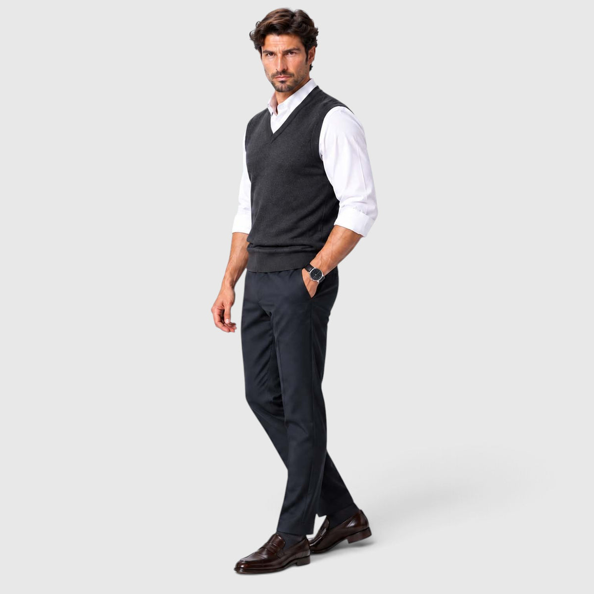 Monvaline | Men’s Knit Sweater Vest for Shirts and Smart Casual Wear