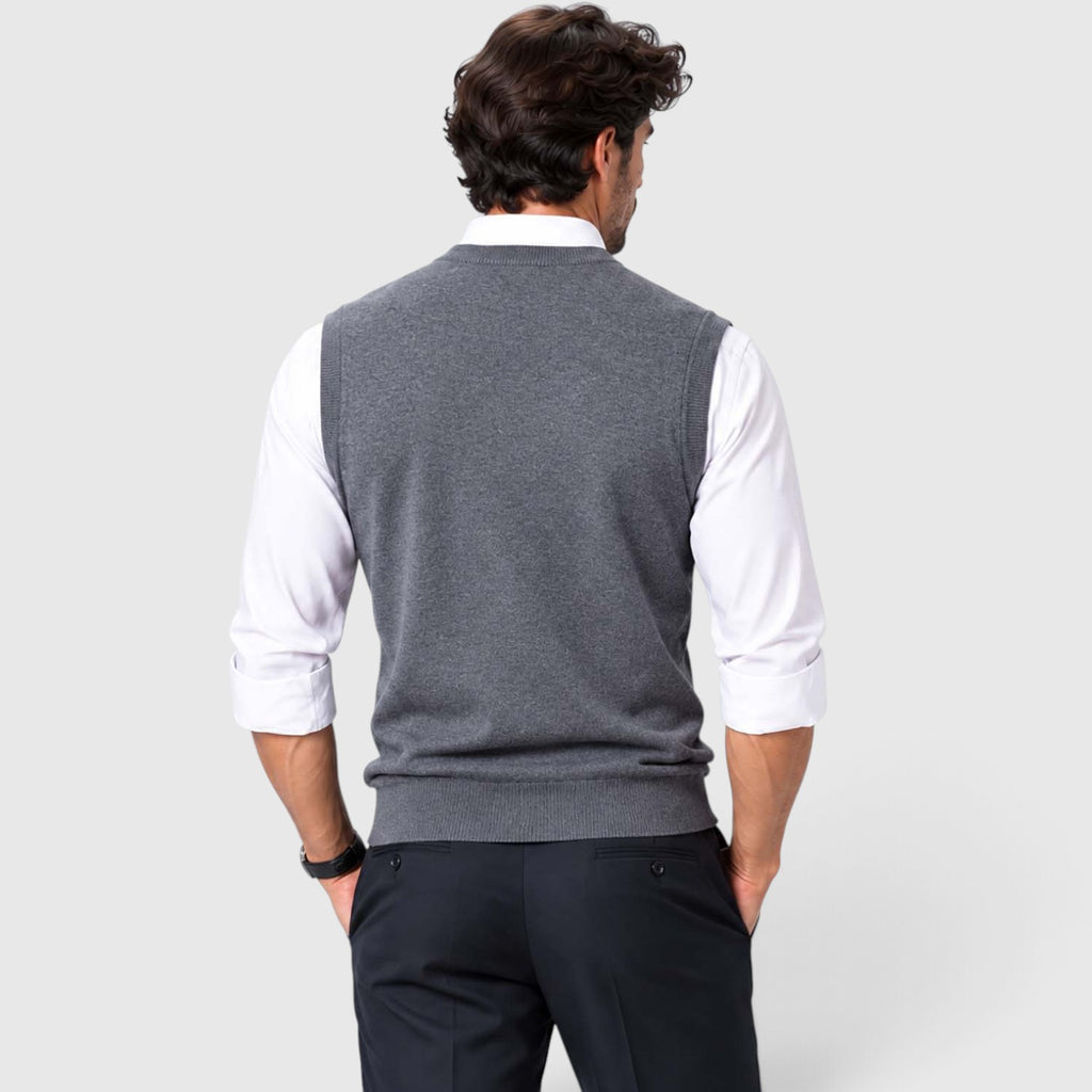 Monvaline | Men’s Knit Sweater Vest for Shirts and Smart Casual Wear