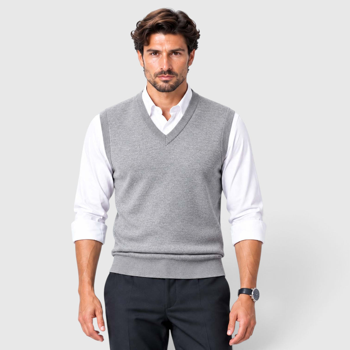 Monvaline | Men’s Knit Sweater Vest for Shirts and Smart Casual Wear