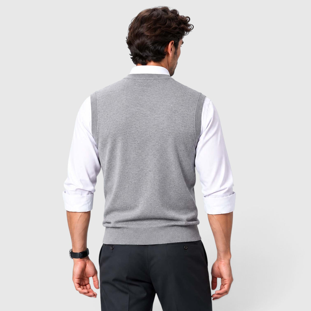 Monvaline | Men’s Knit Sweater Vest for Shirts and Smart Casual Wear