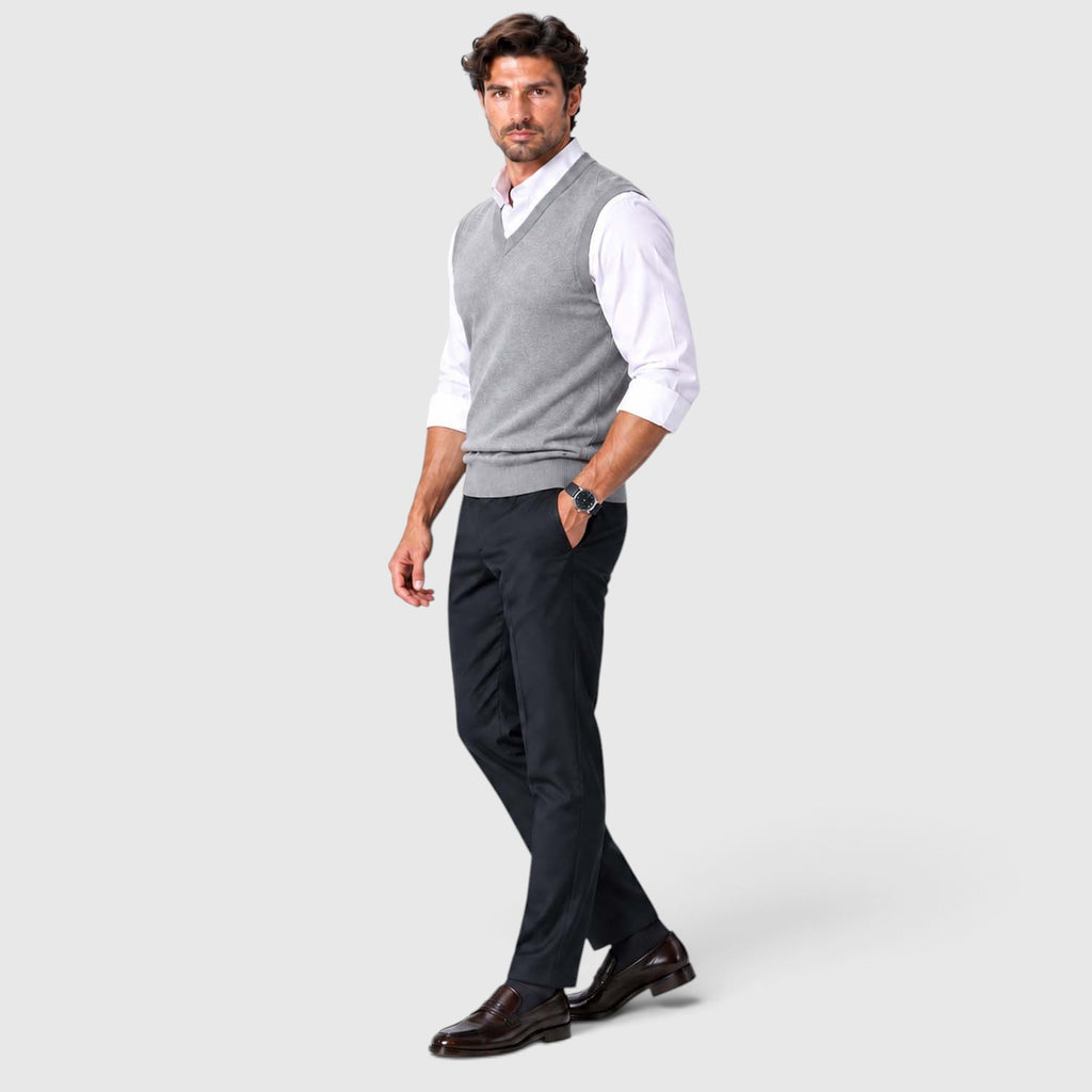 Monvaline | Men’s Knit Sweater Vest for Shirts and Smart Casual Wear