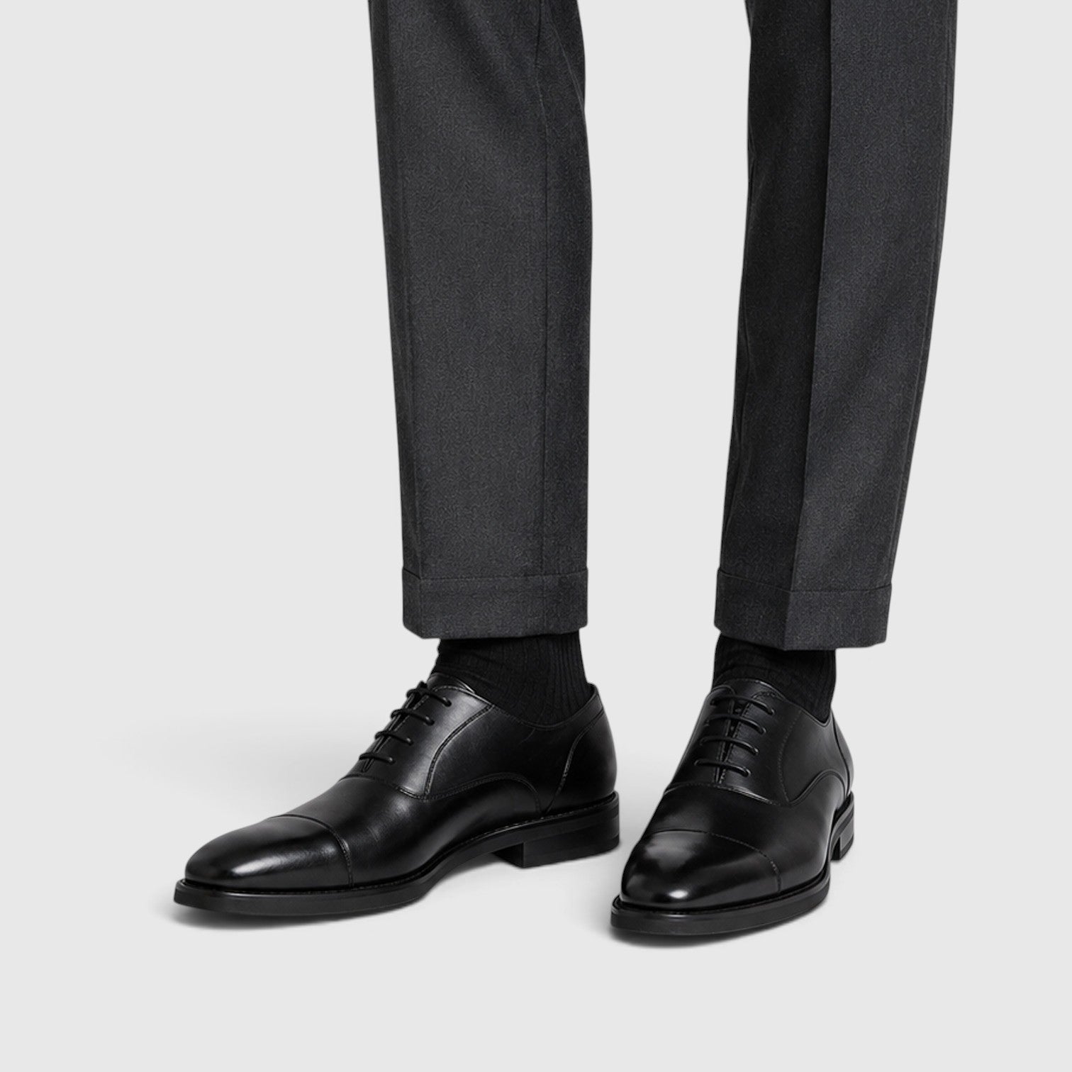 Monvaline | Men’s Leather Dress Shoes - Pointed Toe Classic Smart Casual