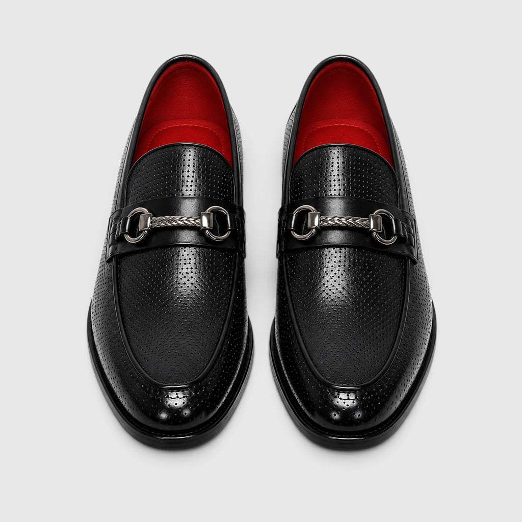 Monvaline | Men’s Leather Shoes Horsebit Buckle for Smart Casual Outfits