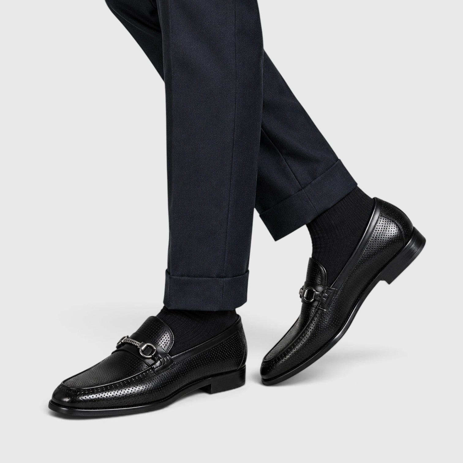 Monvaline | Men’s Leather Shoes Horsebit Buckle for Smart Casual Outfits
