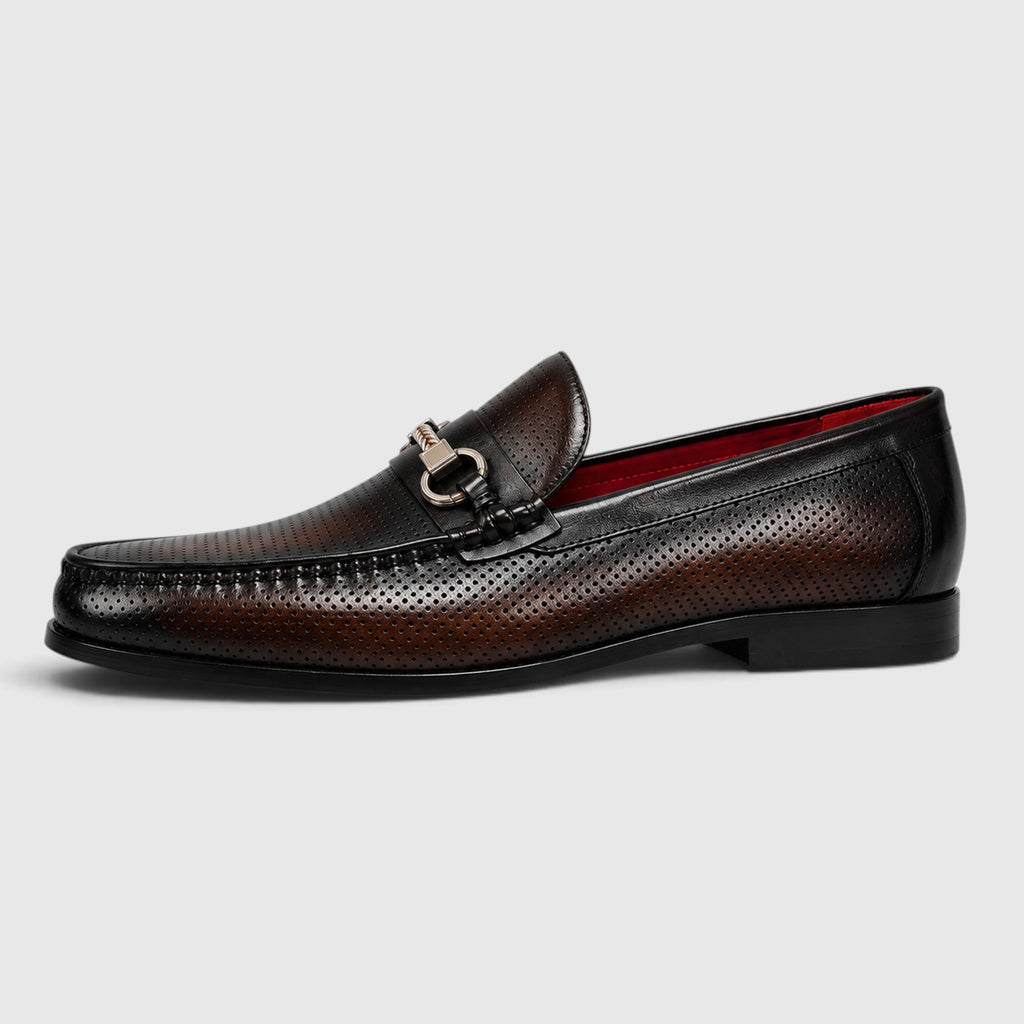 Monvaline | Men’s Leather Shoes Horsebit Buckle for Smart Casual Outfits