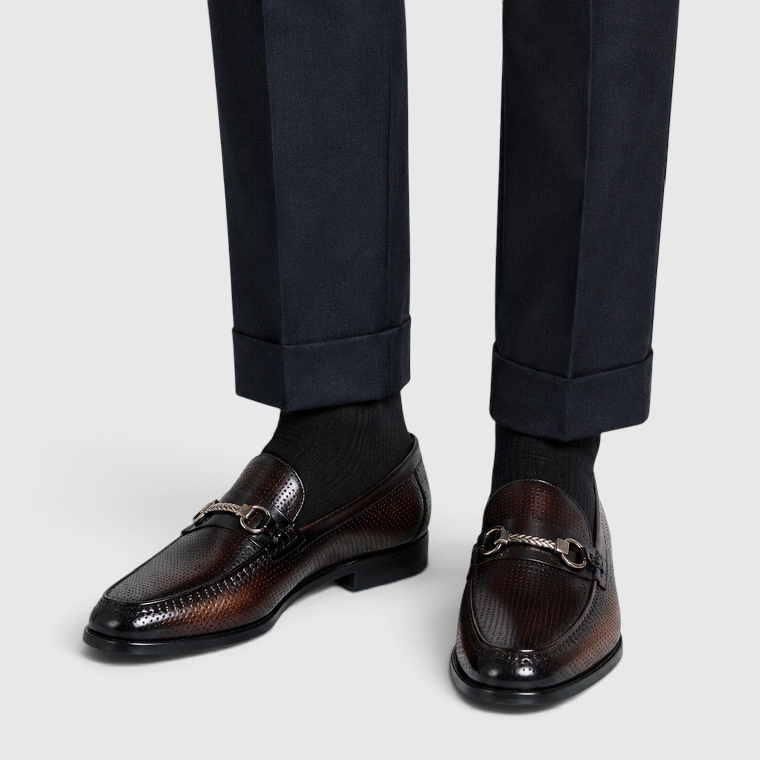 Monvaline | Men’s Leather Shoes Horsebit Buckle for Smart Casual Outfits