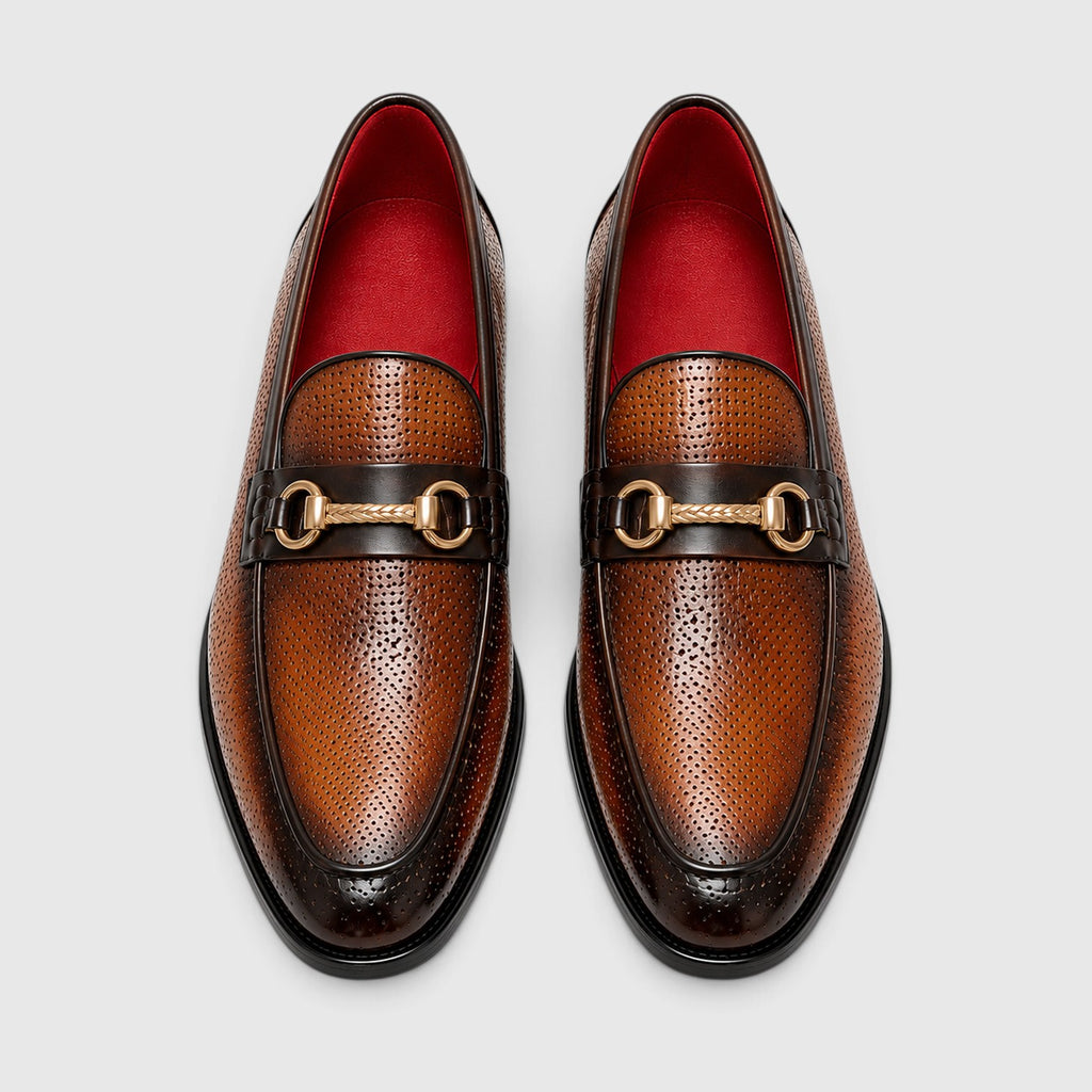Monvaline | Men’s Leather Shoes Horsebit Buckle for Smart Casual Outfits
