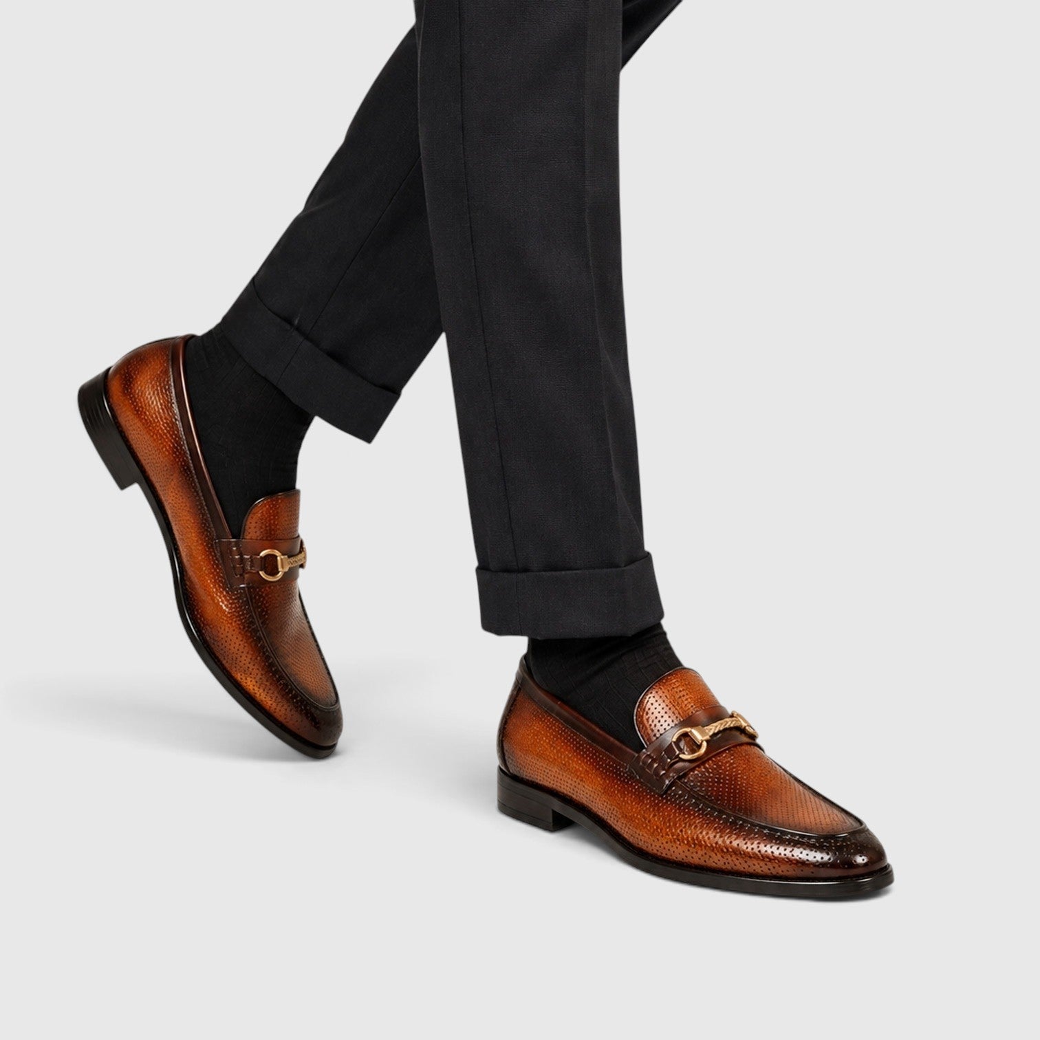 Monvaline | Men’s Leather Shoes Horsebit Buckle for Smart Casual Outfits
