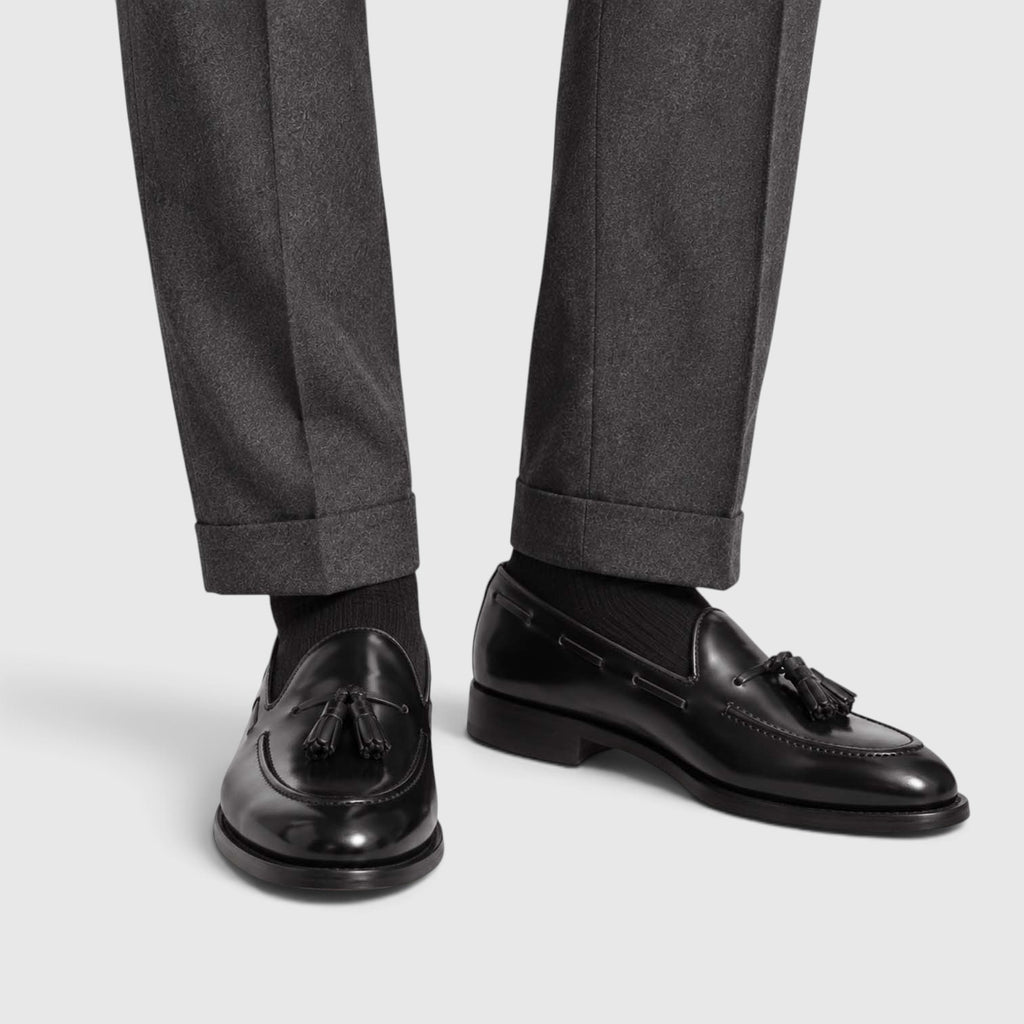 Monvaline | Men’s Leather Tassel Loafers for Formal and Casual Wear