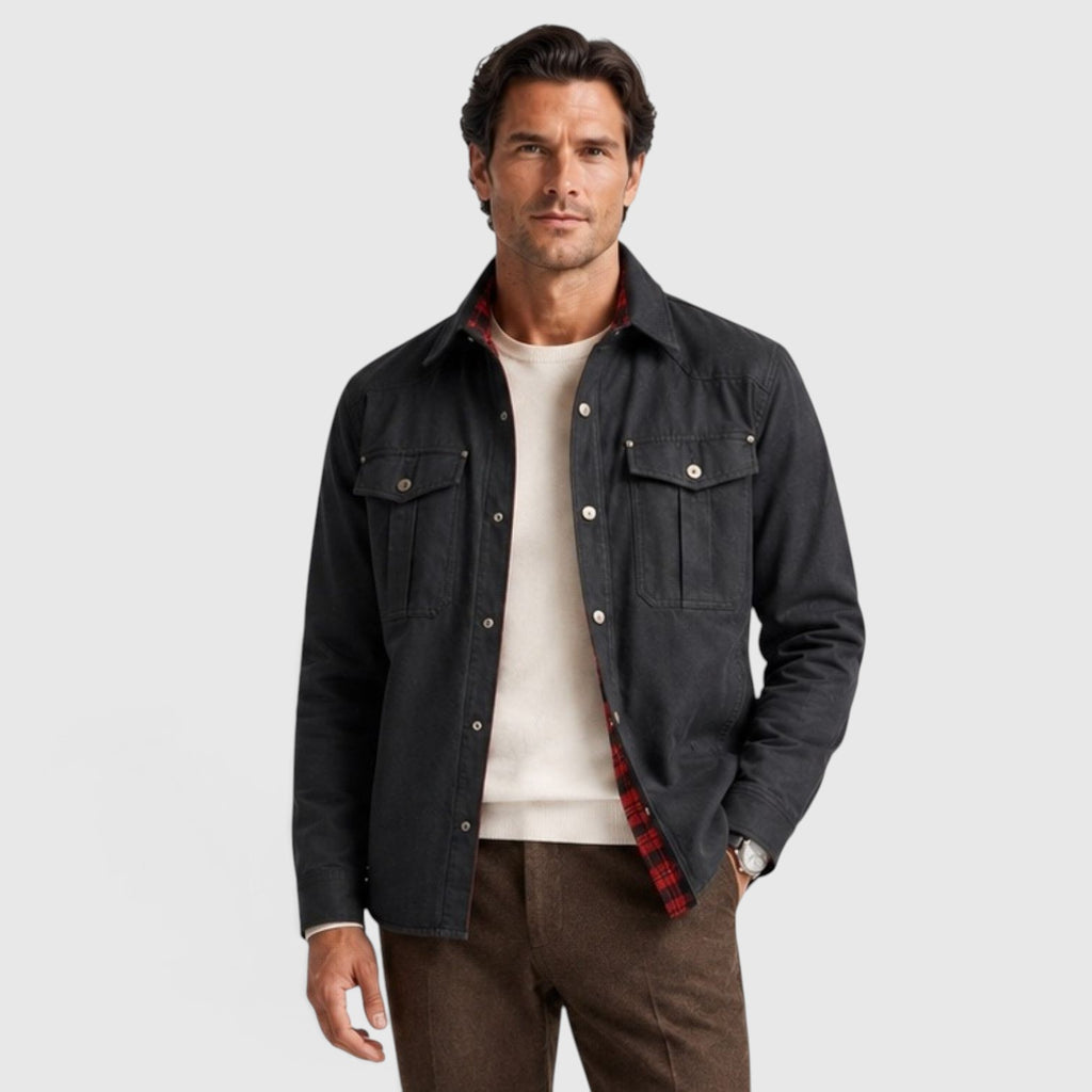 Monvaline | Men’s Lightweight Overshirt for Cool Weather Travel and Outdoors