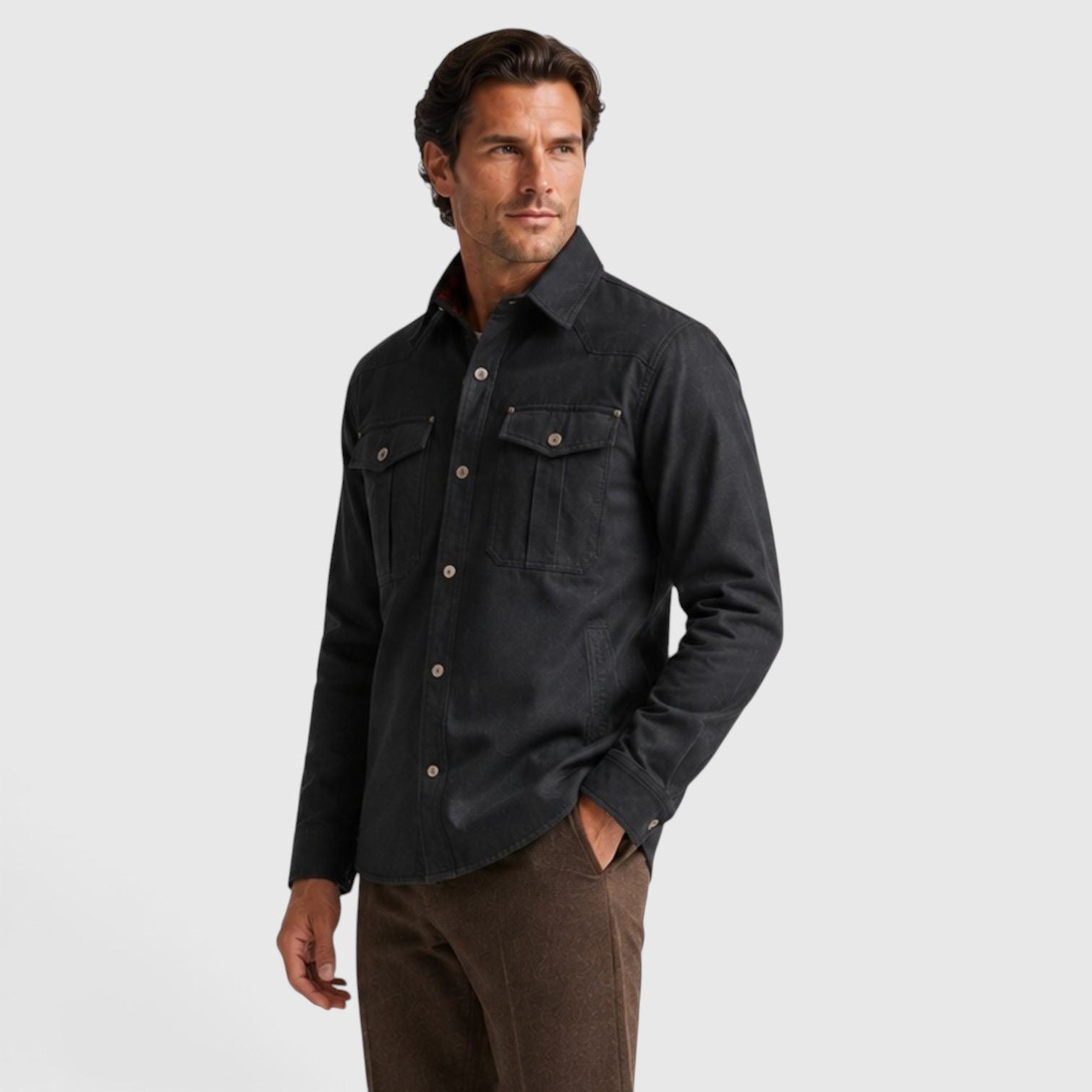 Monvaline | Men’s Lightweight Overshirt for Cool Weather Travel and Outdoors