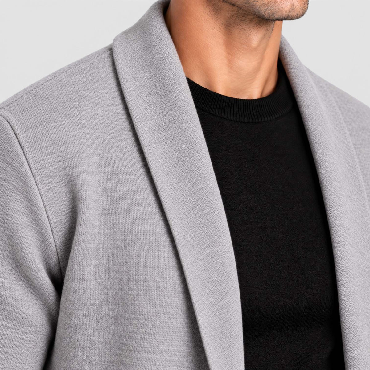 Monvaline | Men’s Longline Cardigan – Open Front Layering Sweater