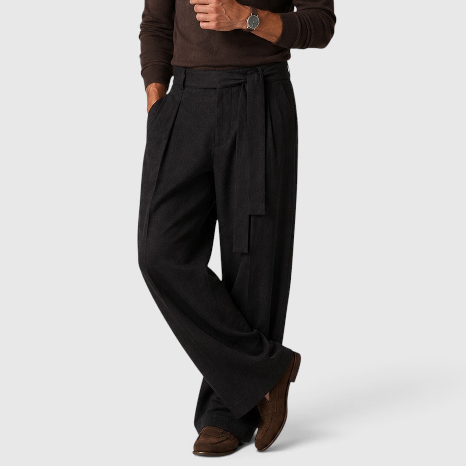 Monvaline | Men’s Loose Fit Casual Pants for Smart Casual Outfits