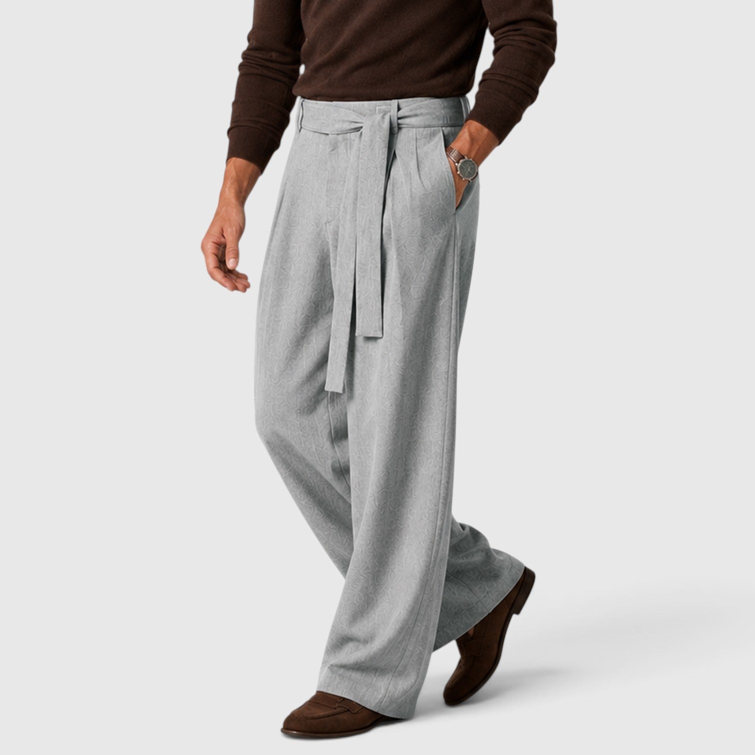 Monvaline | Men’s Loose Fit Casual Pants for Smart Casual Outfits