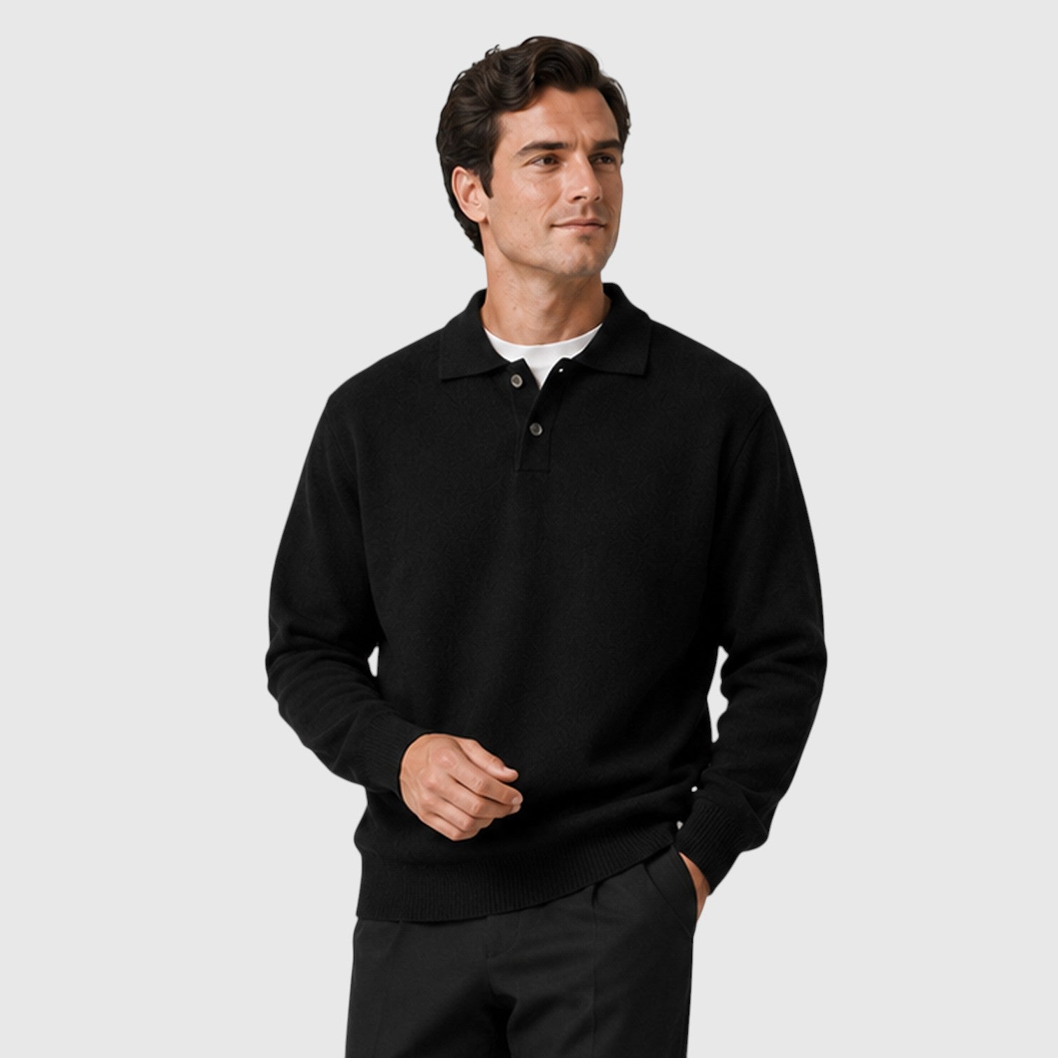 Monvaline | Men’s Loose Fit Long Sleeve Pullover for Daily Wear