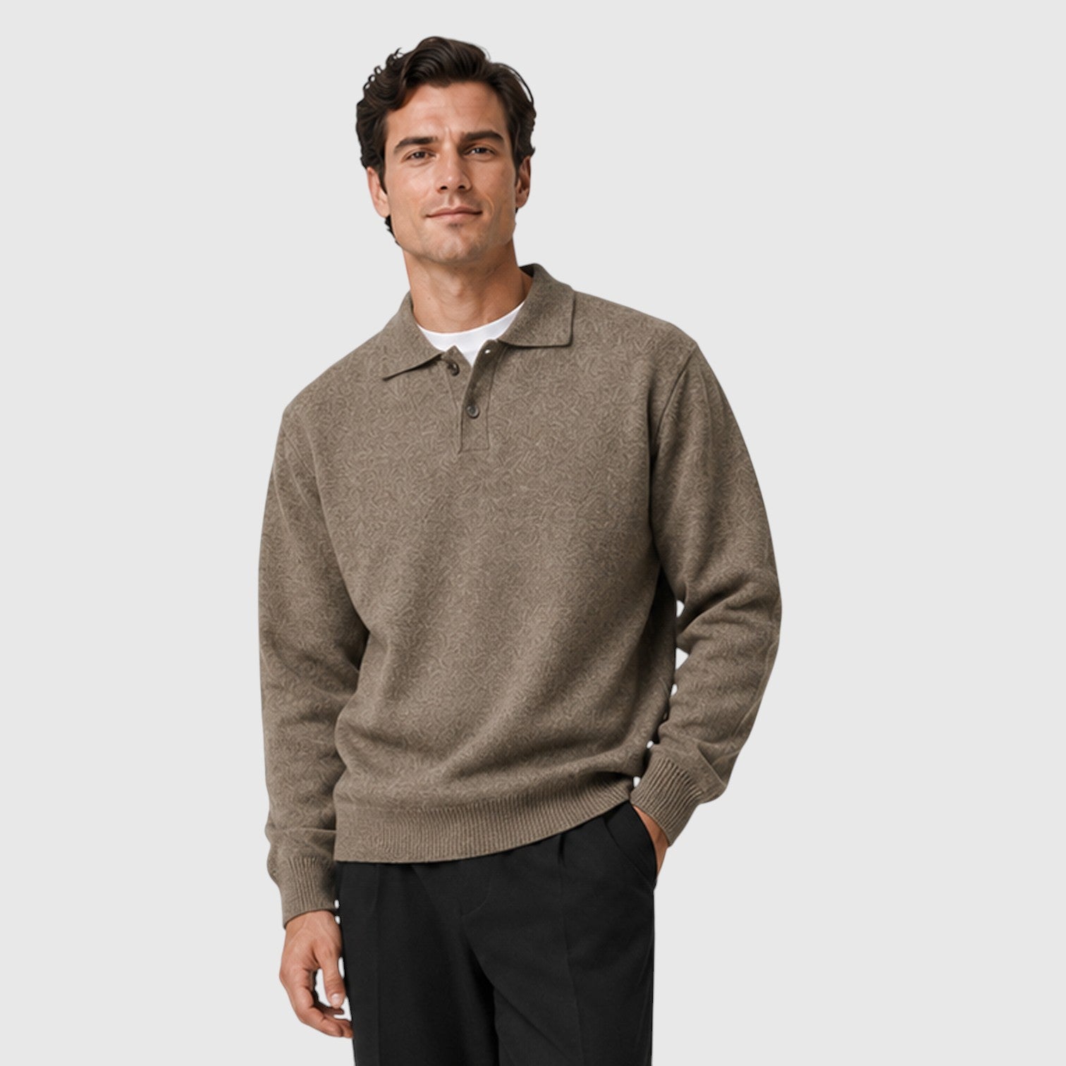 Monvaline | Men’s Loose Fit Long Sleeve Pullover for Daily Wear