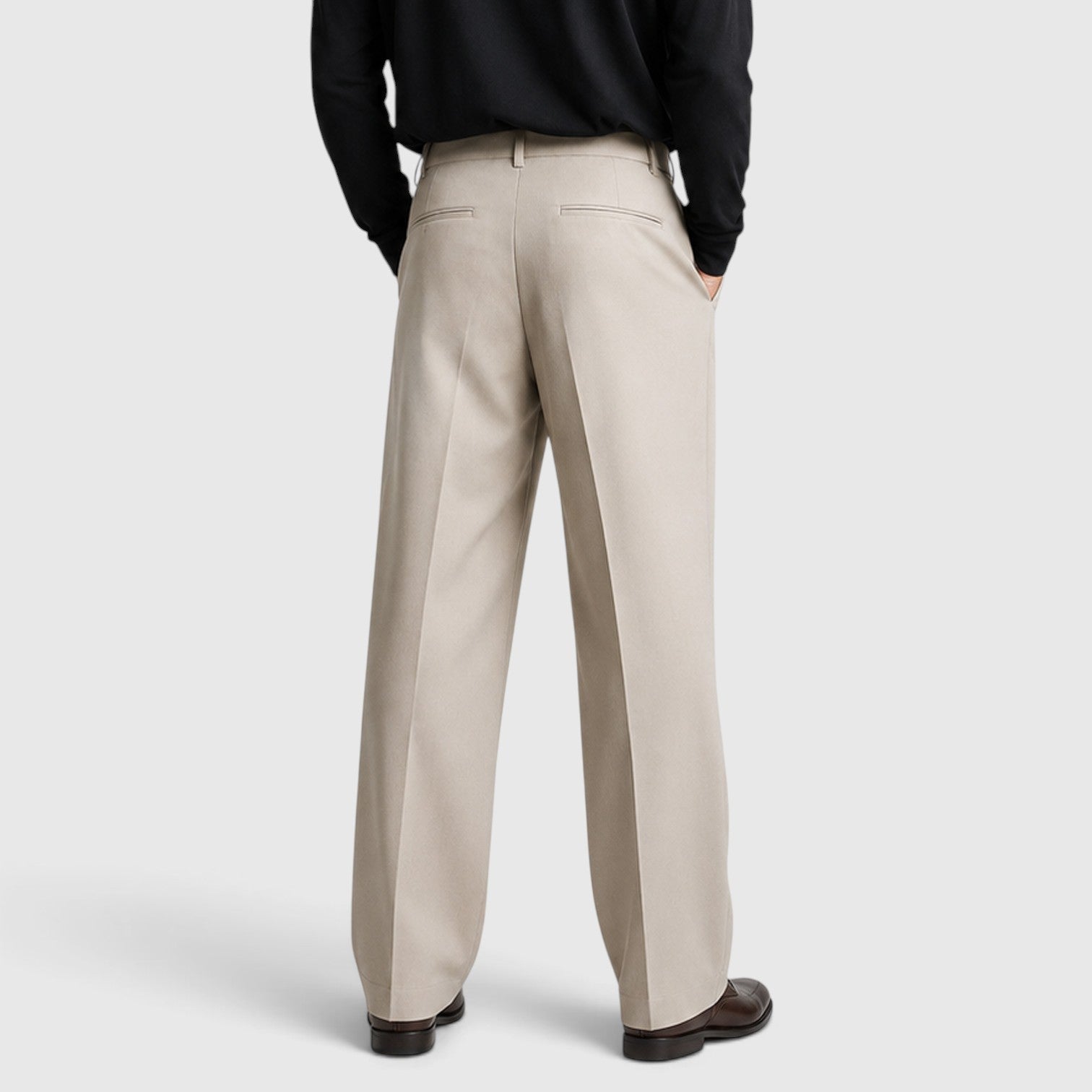 Monvaline | Men’s Loose Fit Pleated Trousers for Smart Casual Outfits