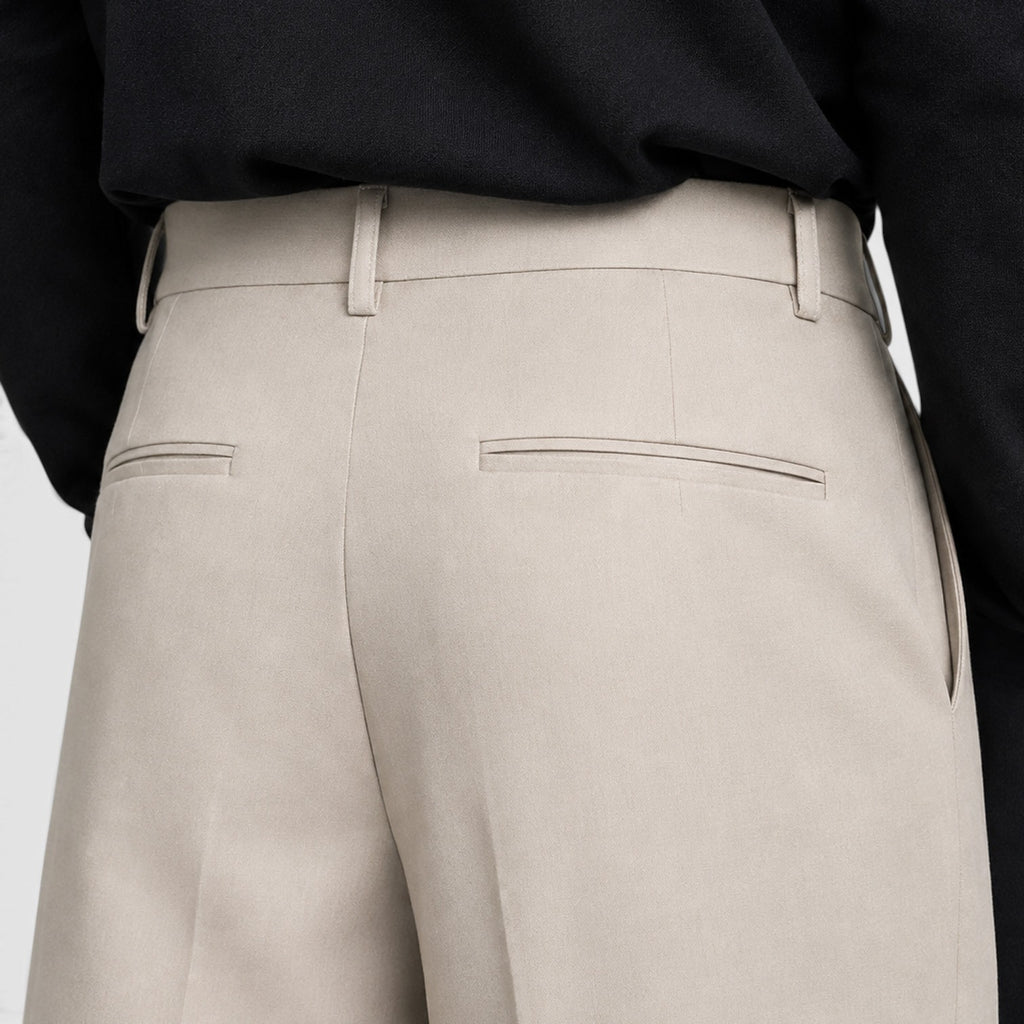 Monvaline | Men’s Loose Fit Pleated Trousers for Smart Casual Outfits