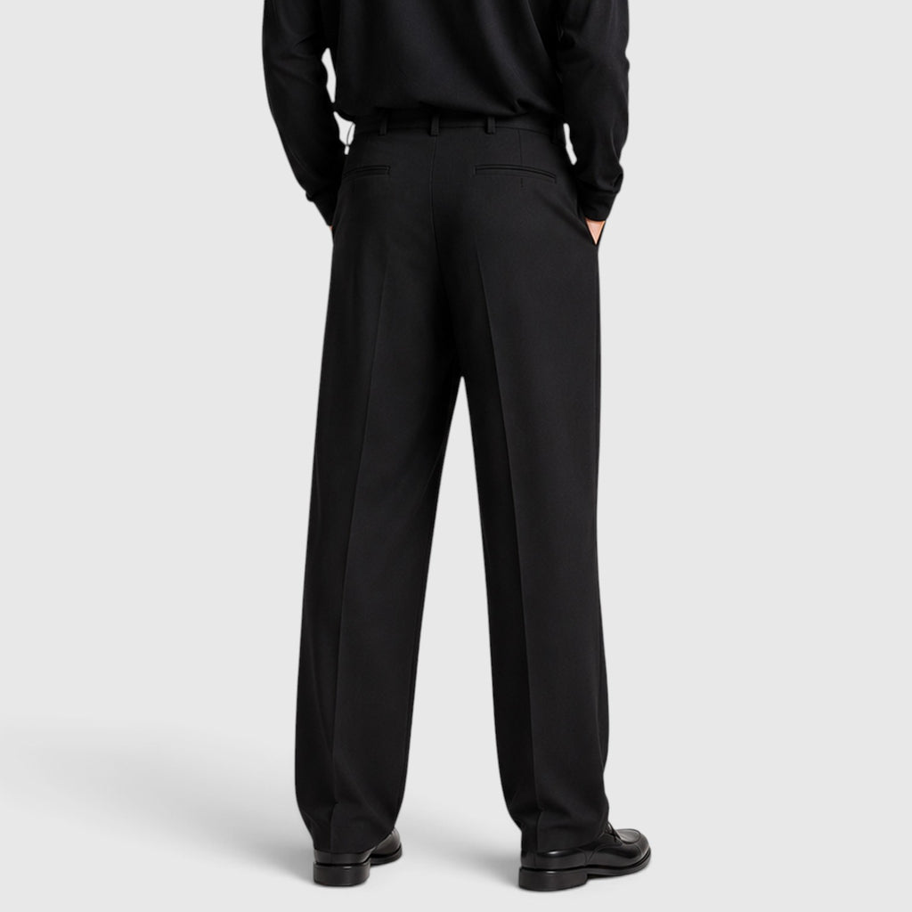 Monvaline | Men’s Loose Fit Pleated Trousers for Smart Casual Outfits