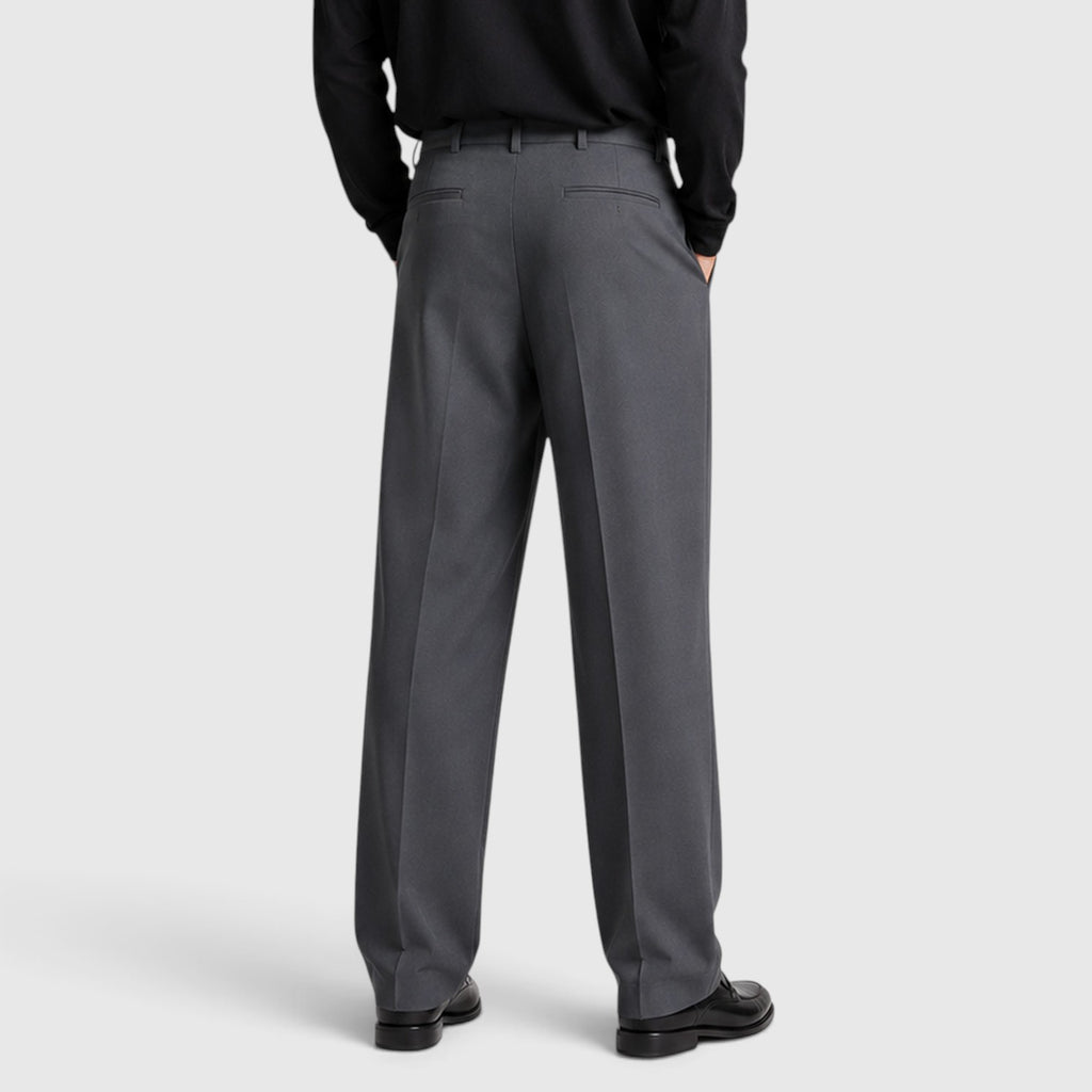 Monvaline | Men’s Loose Fit Pleated Trousers for Smart Casual Outfits
