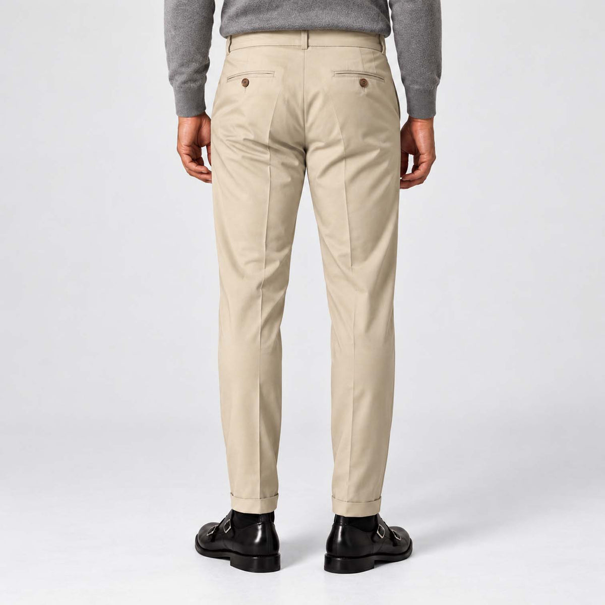 Monvaline | Men's Pleated Tailored Trousers Regular Fit Stretch