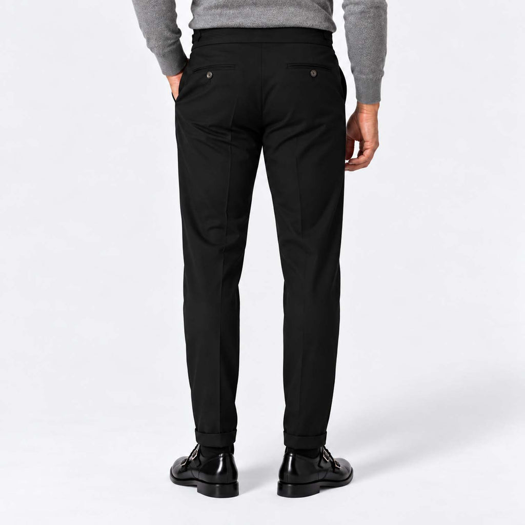 Monvaline | Men's Pleated Tailored Trousers Regular Fit Stretch