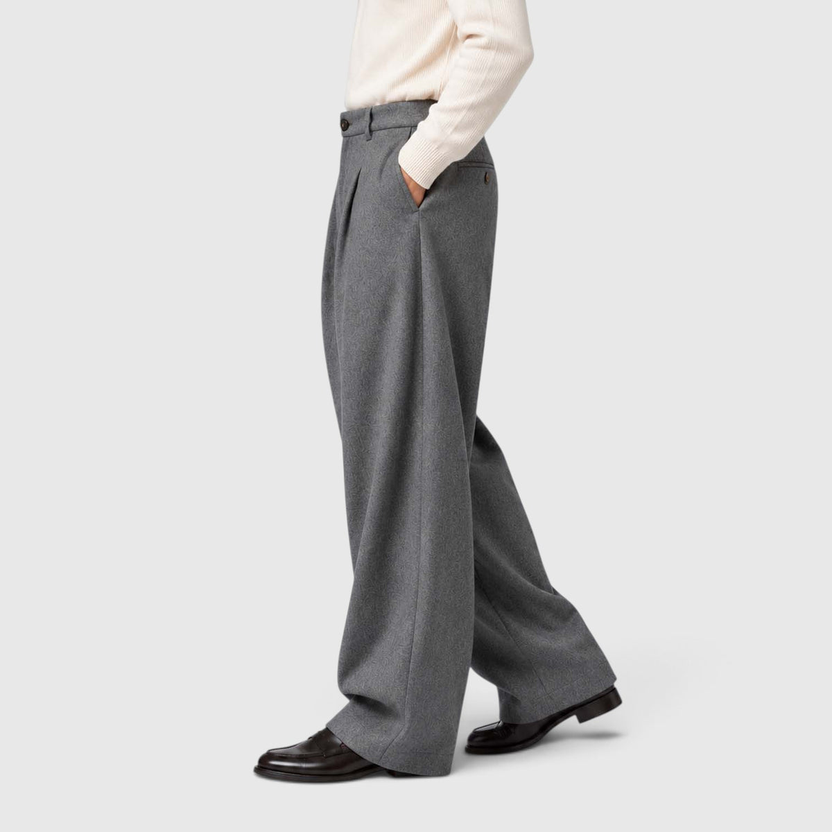 Monvaline | Men’s Pleated Dress Pants – Wide Leg Tailored Fit