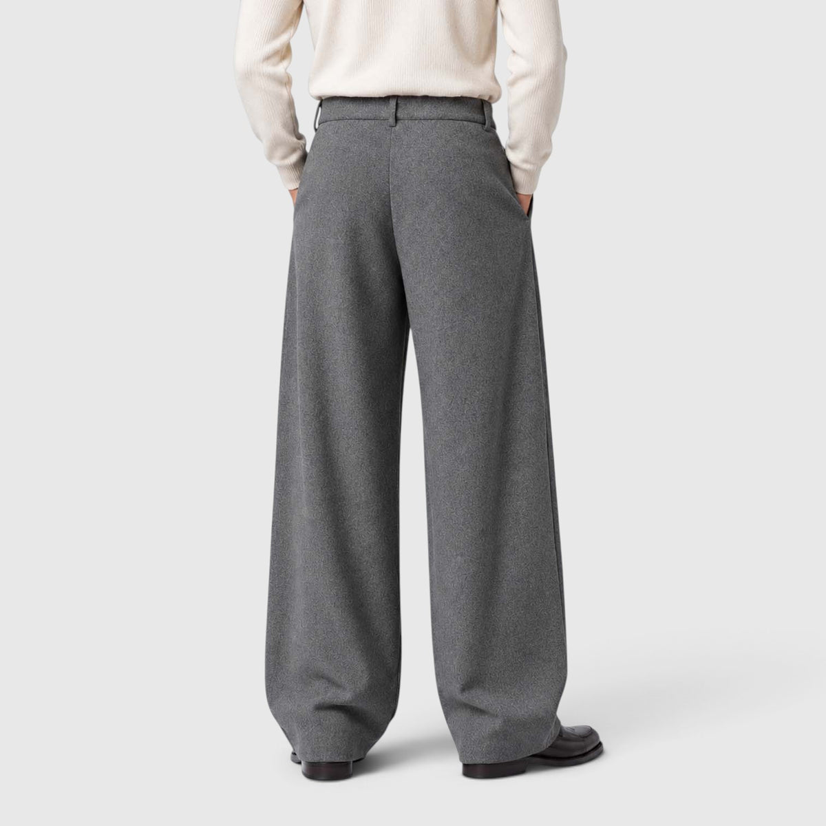 Monvaline | Men’s Pleated Dress Pants – Wide Leg Tailored Fit
