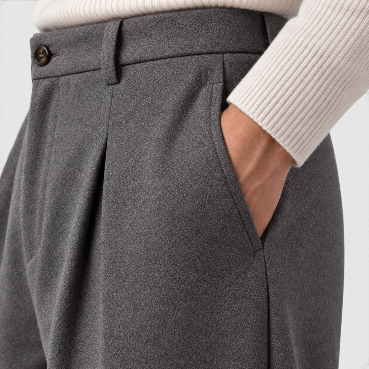 Monvaline | Men’s Pleated Dress Pants – Wide Leg Tailored Fit
