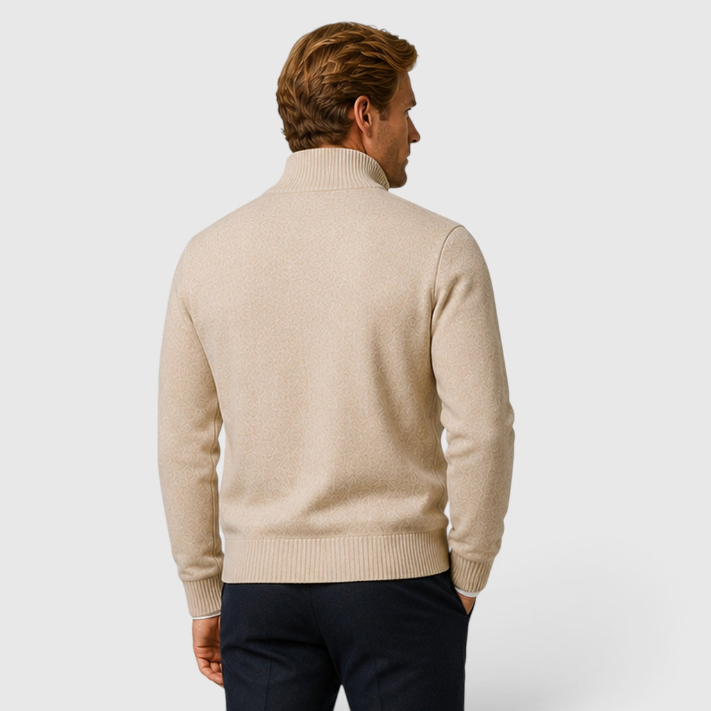 Monvaline | Men’s Premium Knit Zip Cardigan for Timeless Smart Casual Style