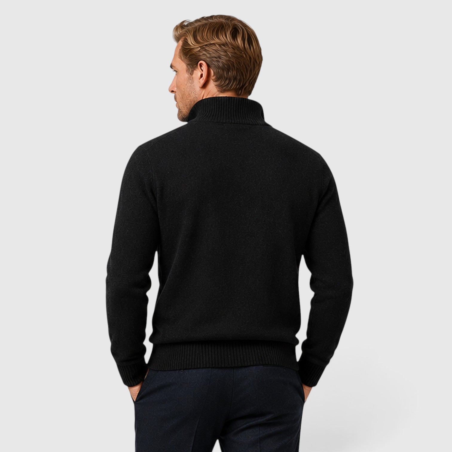 Monvaline | Men’s Premium Knit Zip Cardigan for Timeless Smart Casual Style