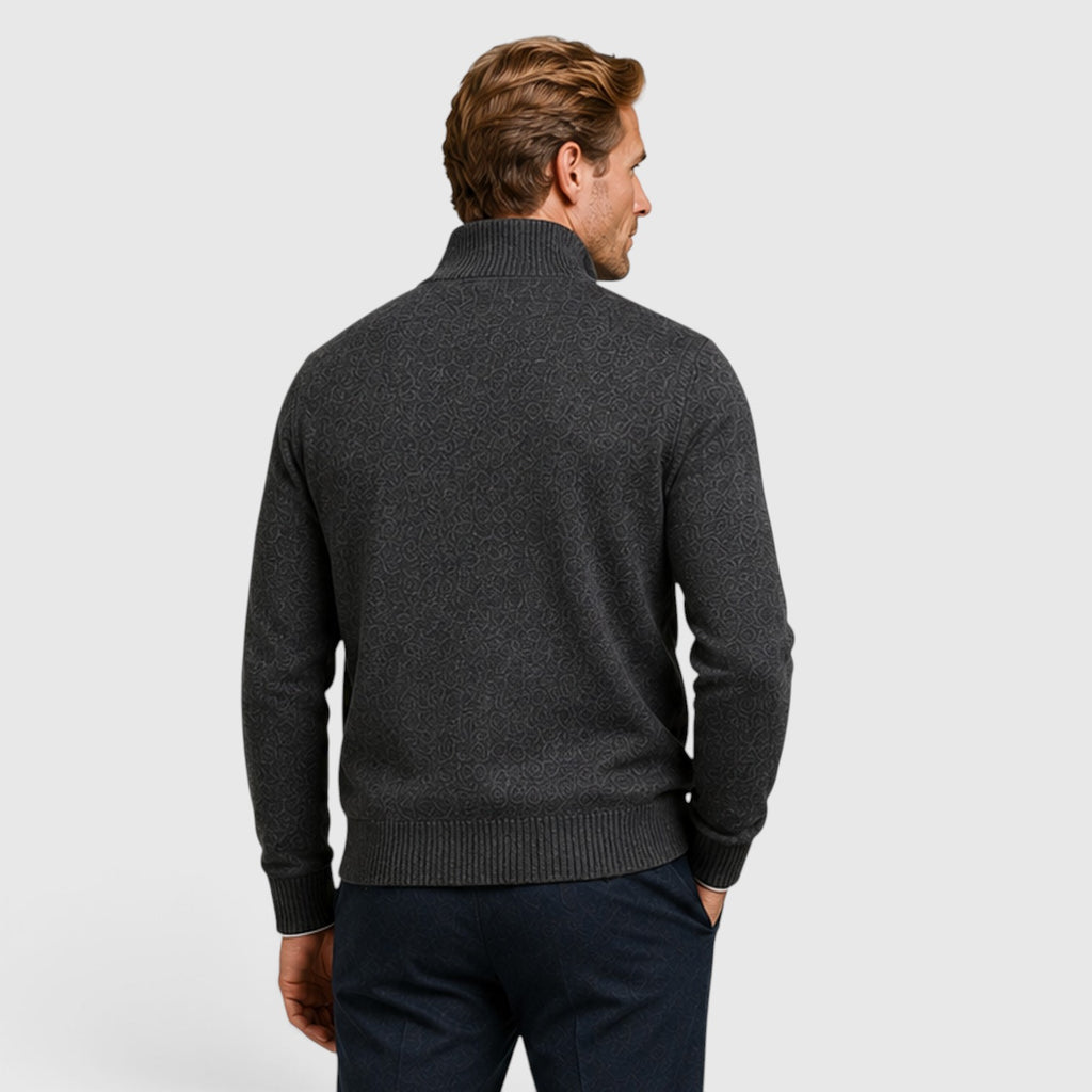 Monvaline | Men’s Premium Knit Zip Cardigan for Timeless Smart Casual Style