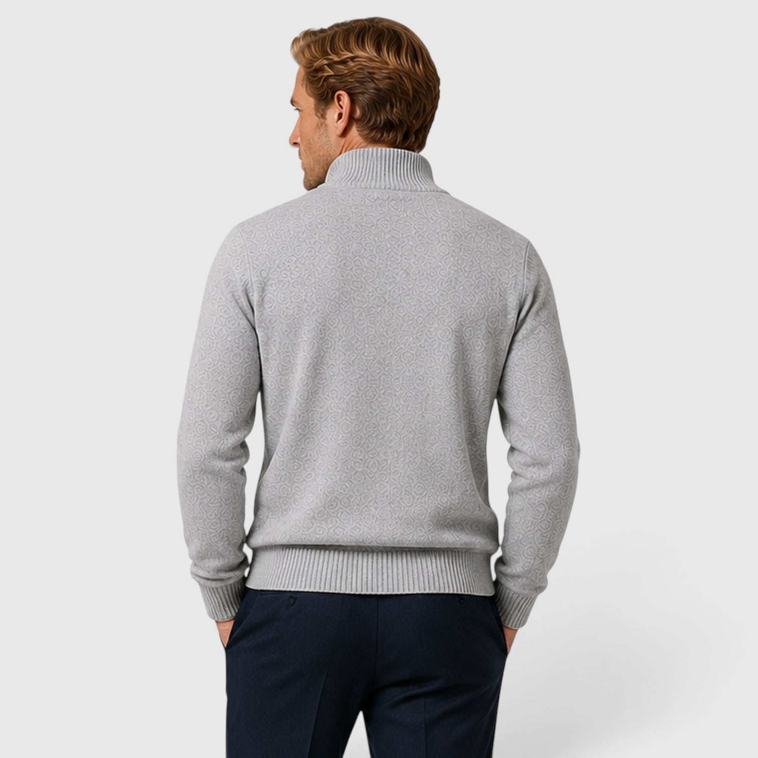 Monvaline | Men’s Premium Knit Zip Cardigan for Timeless Smart Casual Style