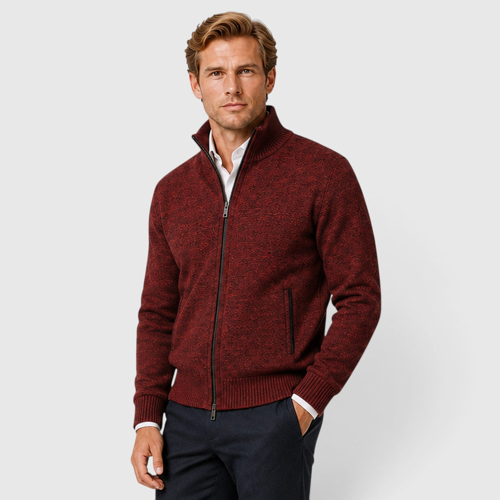 Monvaline | Men’s Premium Knit Zip Cardigan for Timeless Smart Casual Style