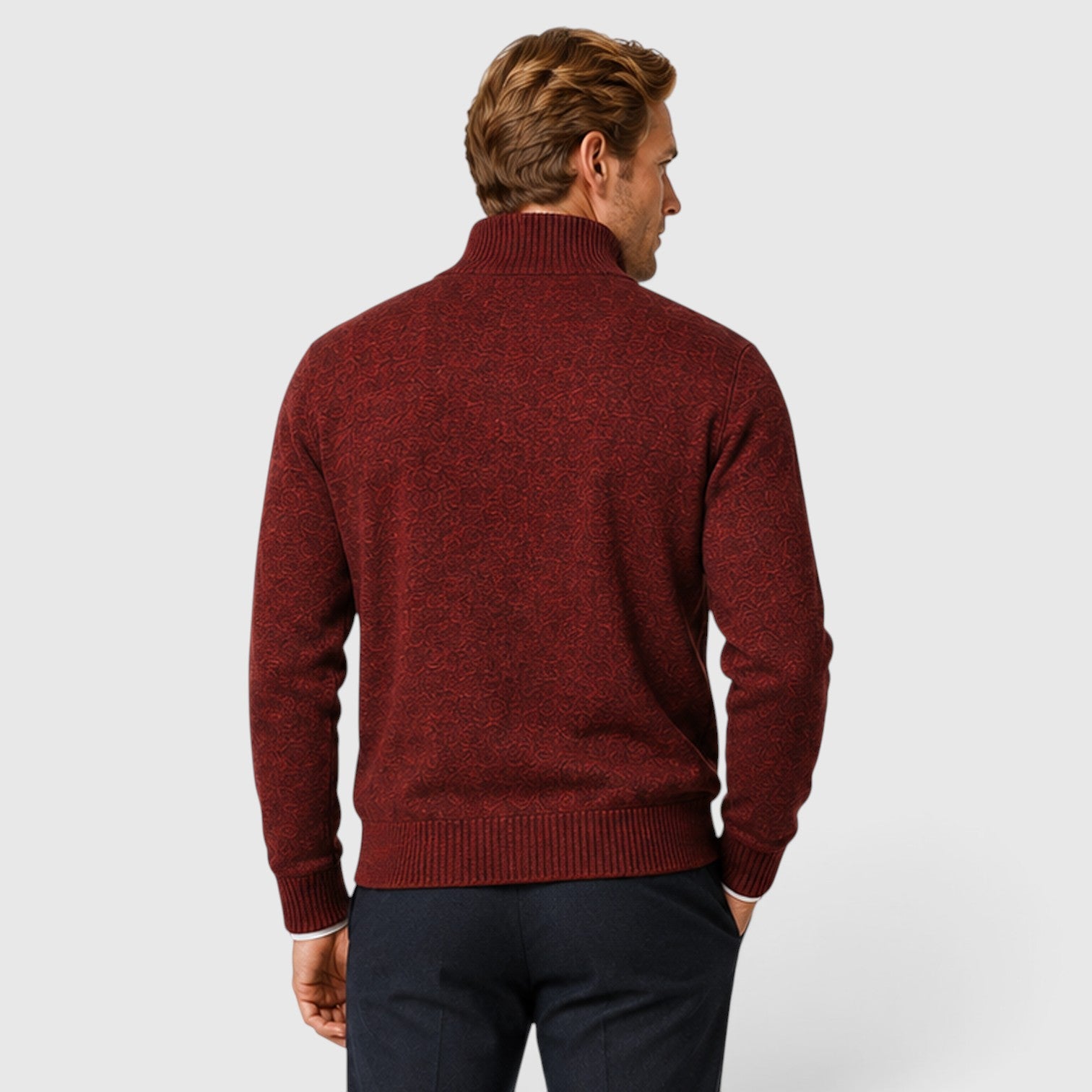Monvaline | Men’s Premium Knit Zip Cardigan for Timeless Smart Casual Style