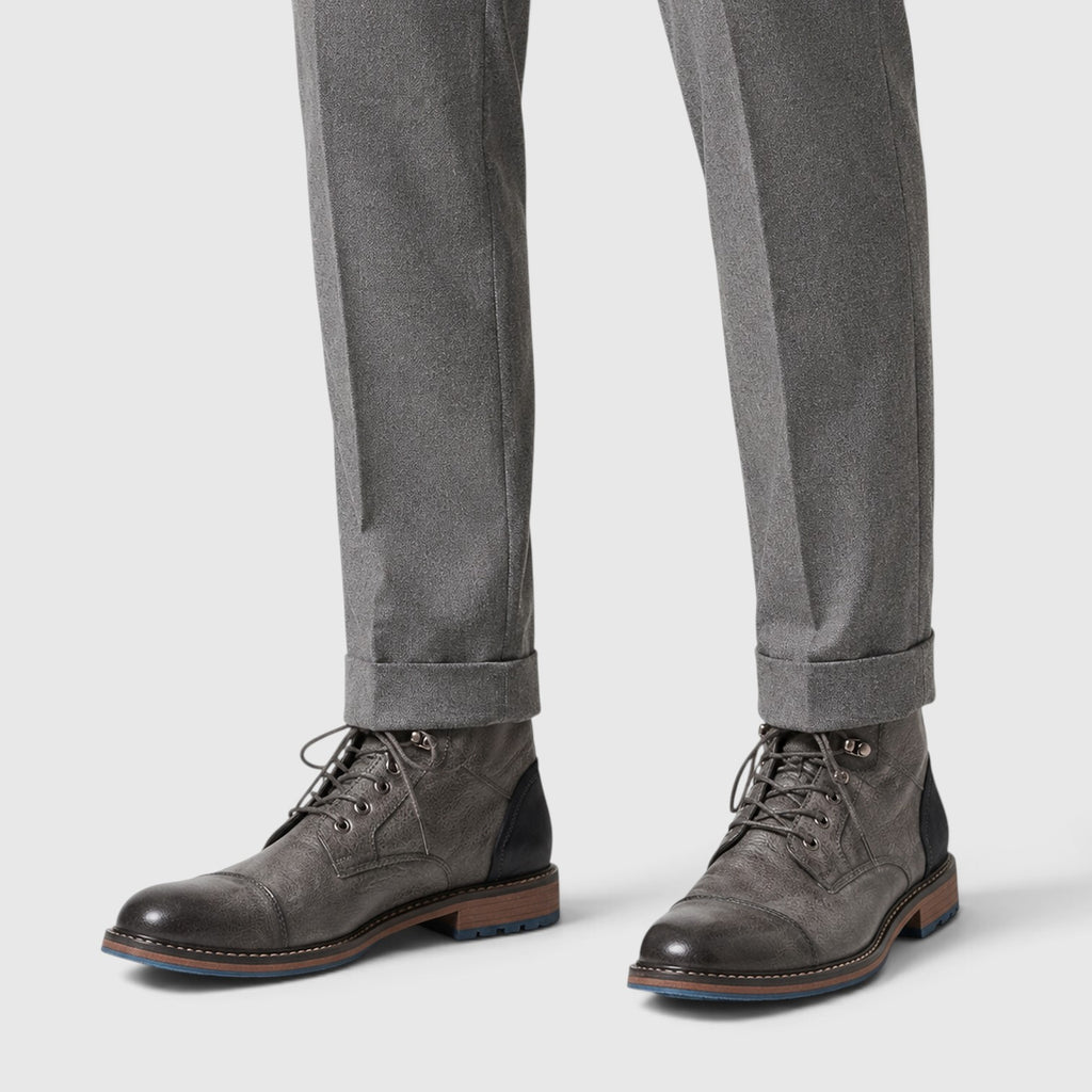 Monvaline | Men’s Premium Leather Boots for Walking, Travel and Outdoor Wear