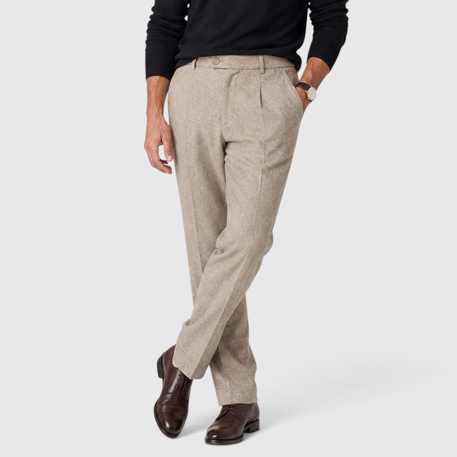 Monvaline | Men’s Premium Wool Blend Trousers for Elegant Style