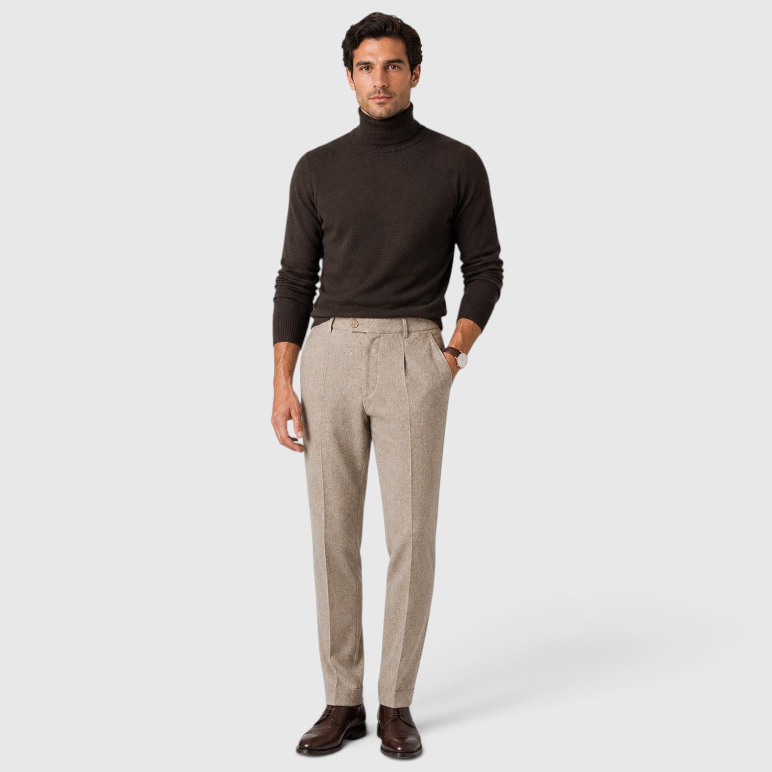 Monvaline | Men’s Premium Wool Blend Trousers for Elegant Style